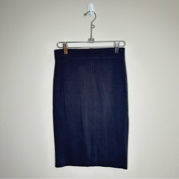 Wilfred Lis Pencil Skirt Fitted Stretchy Rayon Nylon Spandex Blend Black Size XS - Picture 2 of 9